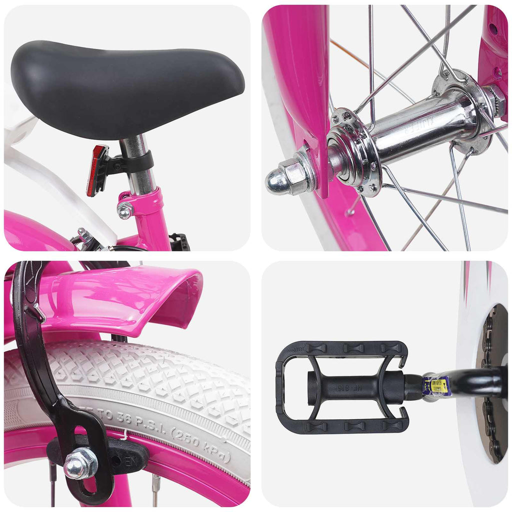 Bicicleta Infantil 12 Polegadas para 2-4 anos Rosa — foto 4