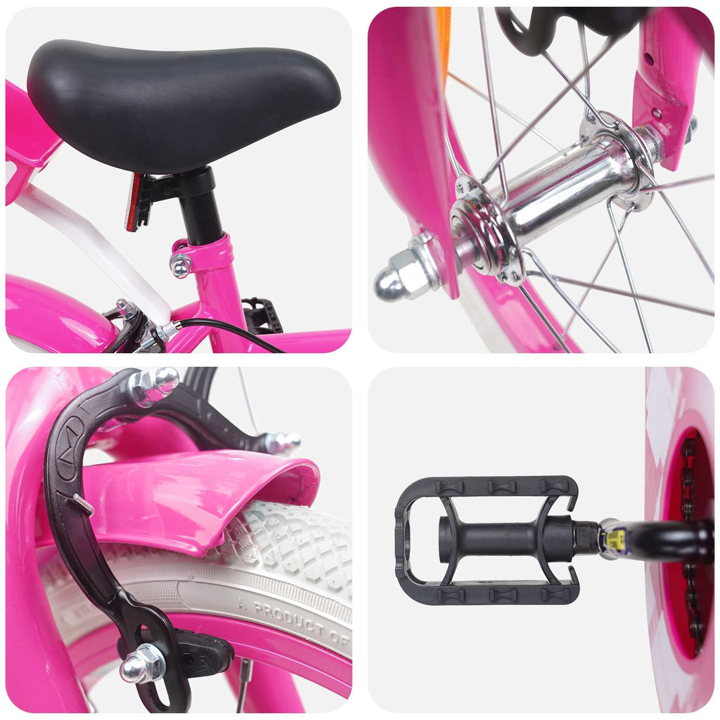 Bicicleta Infantil 12 Polegadas para 2-4 anos Rosa — foto 4