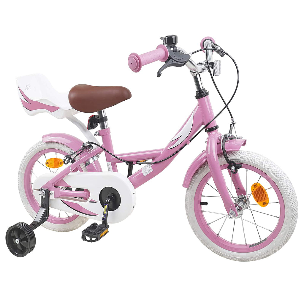 Bicicleta Infantil 12 Polegadas para 2-4 anos Rosa Claro — foto 2