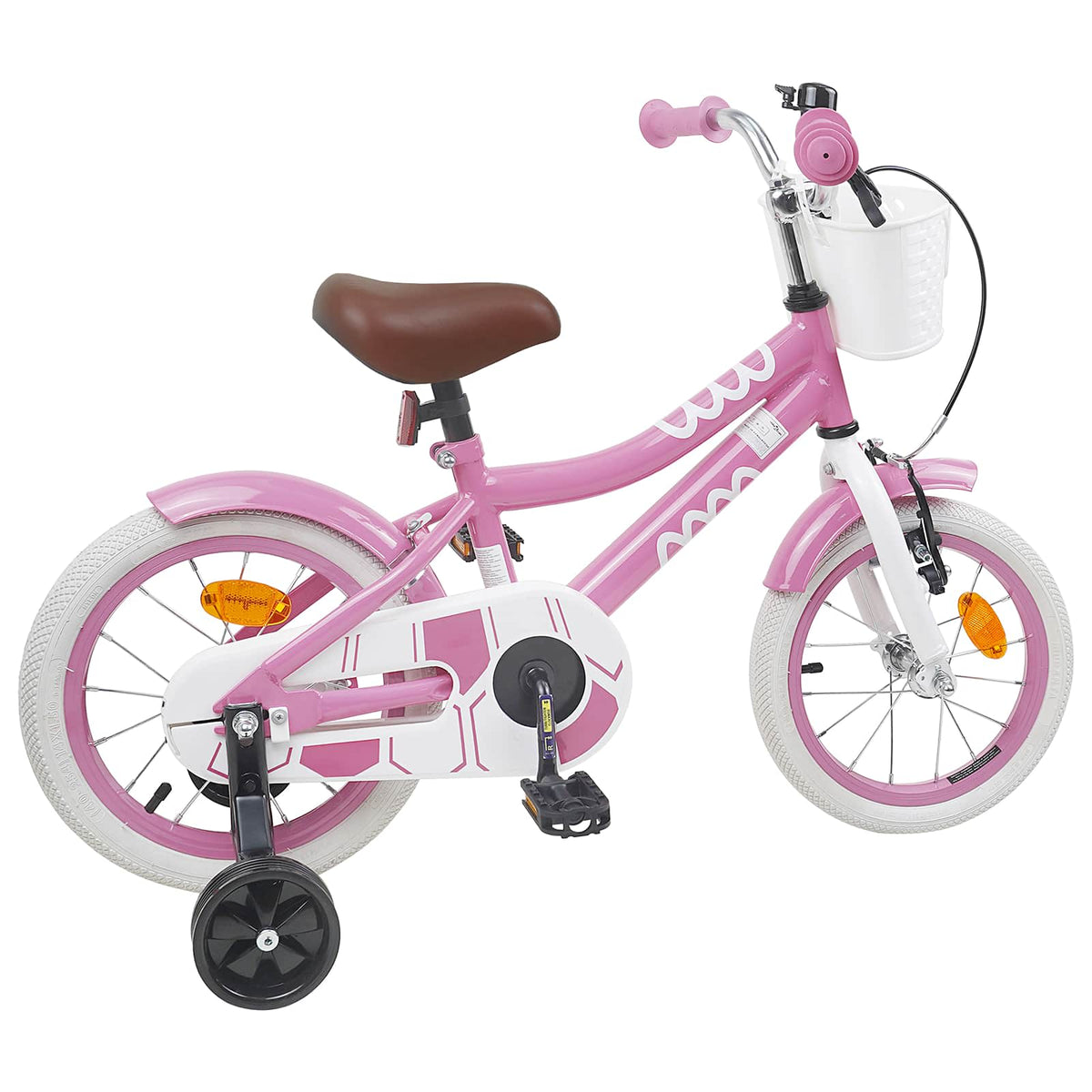 Bicicleta Infantil 12 Polegadas para 2-4 anos Rosa Claro — foto 3
