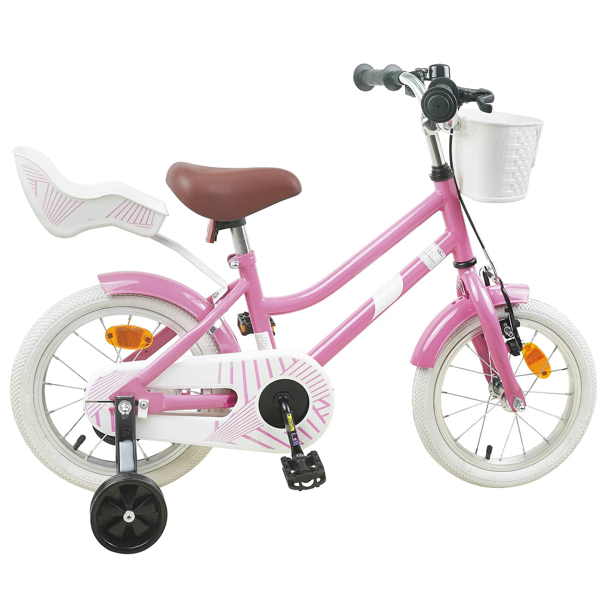 Bicicleta Infantil 12 Polegadas para 2-4 anos Rosa Claro — foto 3