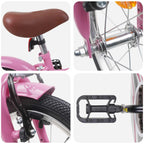 Bicicleta Infantil 12 Polegadas para 2-4 anos Rosa Claro — foto 4