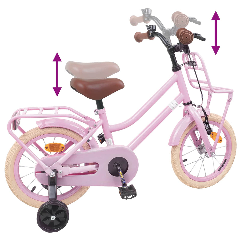 Bicicleta Infantil 12 Polegadas para 2-4 anos Rosa Claro — foto 7