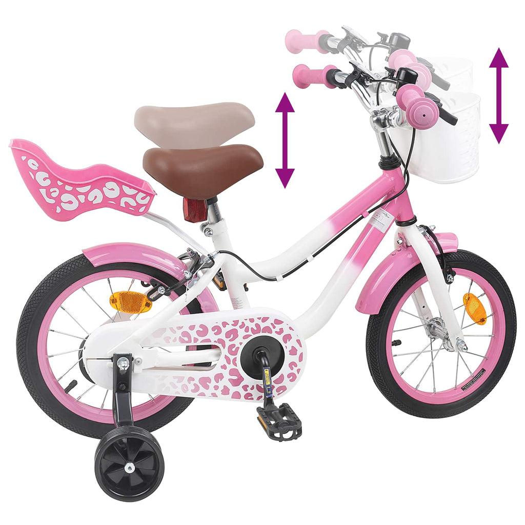 Bicicleta Infantil 12 Polegadas para 2-4 anos Rosa Claro — foto 7