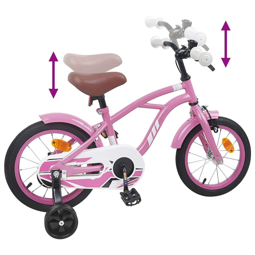 Bicicleta Infantil 12 Polegadas para 2-4 anos Rosa Claro — foto 7
