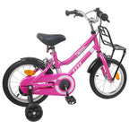 Bicicleta Infantil 12 Polegadas para 2-4 anos Rosa e Preto — foto 3