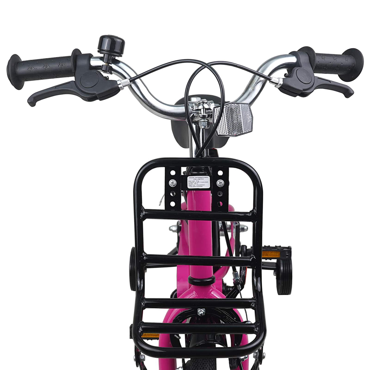 Bicicleta Infantil 12 Polegadas para 2-4 anos Rosa e Preto — foto 5
