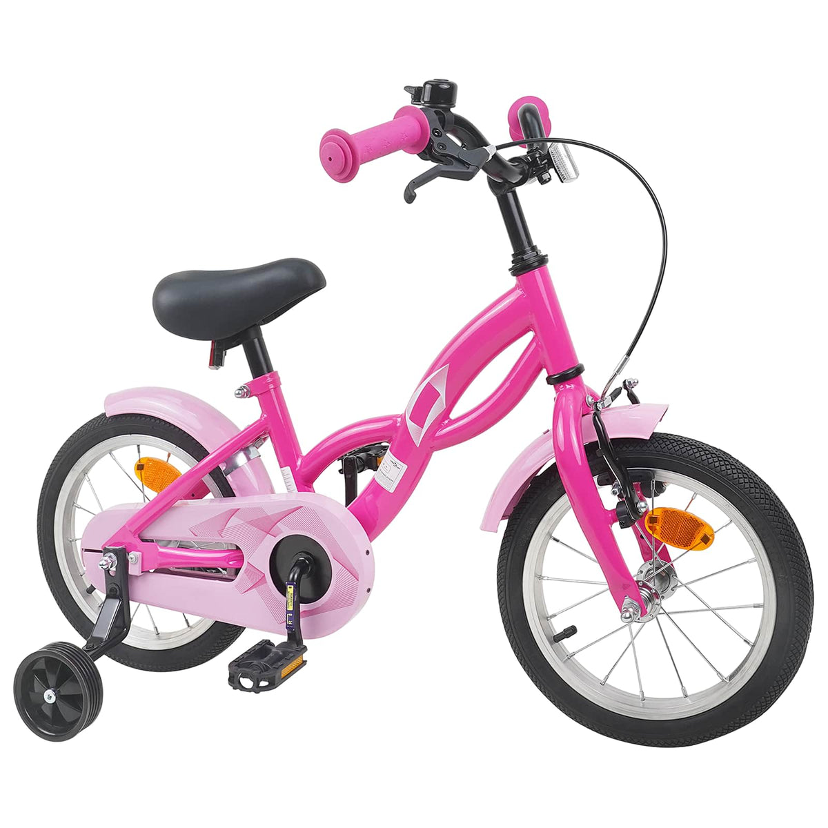 Bicicleta Infantil 12 Polegadas para 2-4 anos Rosa Escuro — foto 2