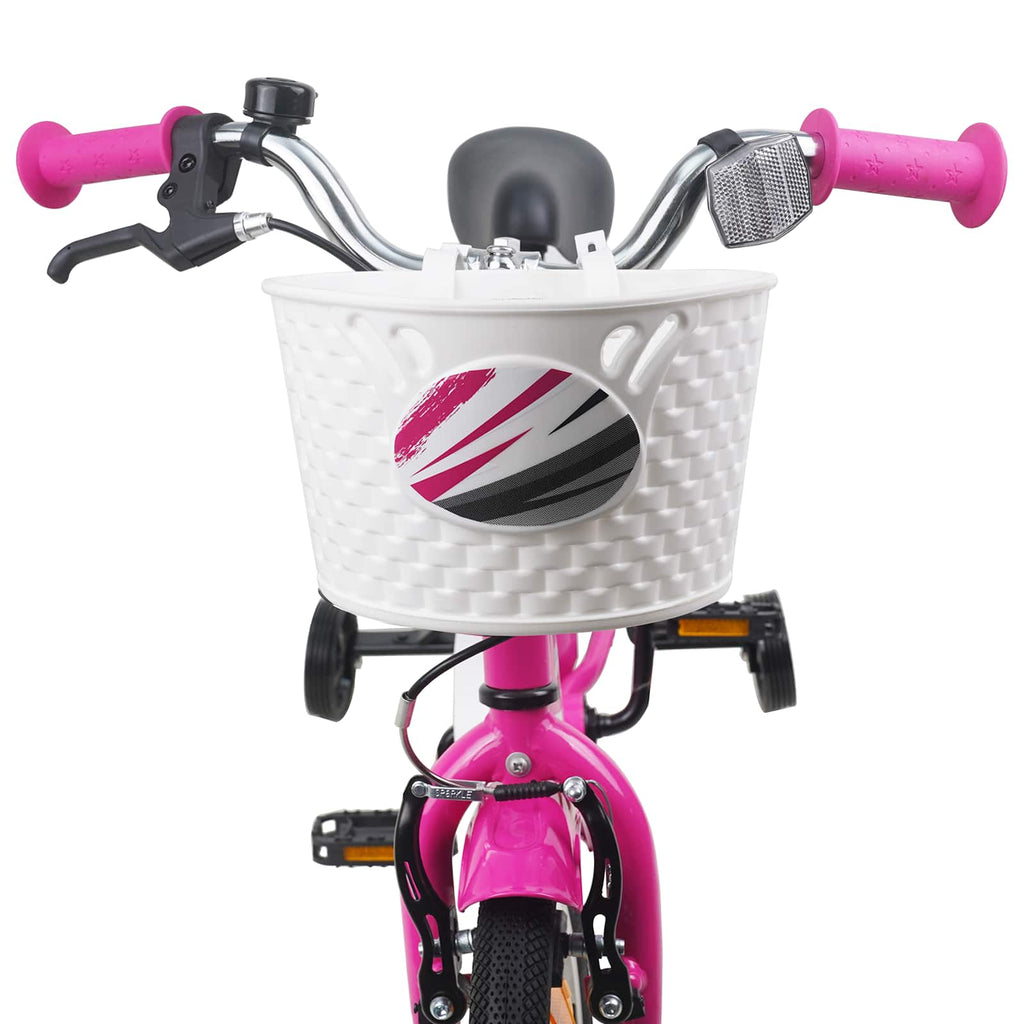 Bicicleta Infantil 12 Polegadas para 2-4 anos Rosa Escuro — foto 5