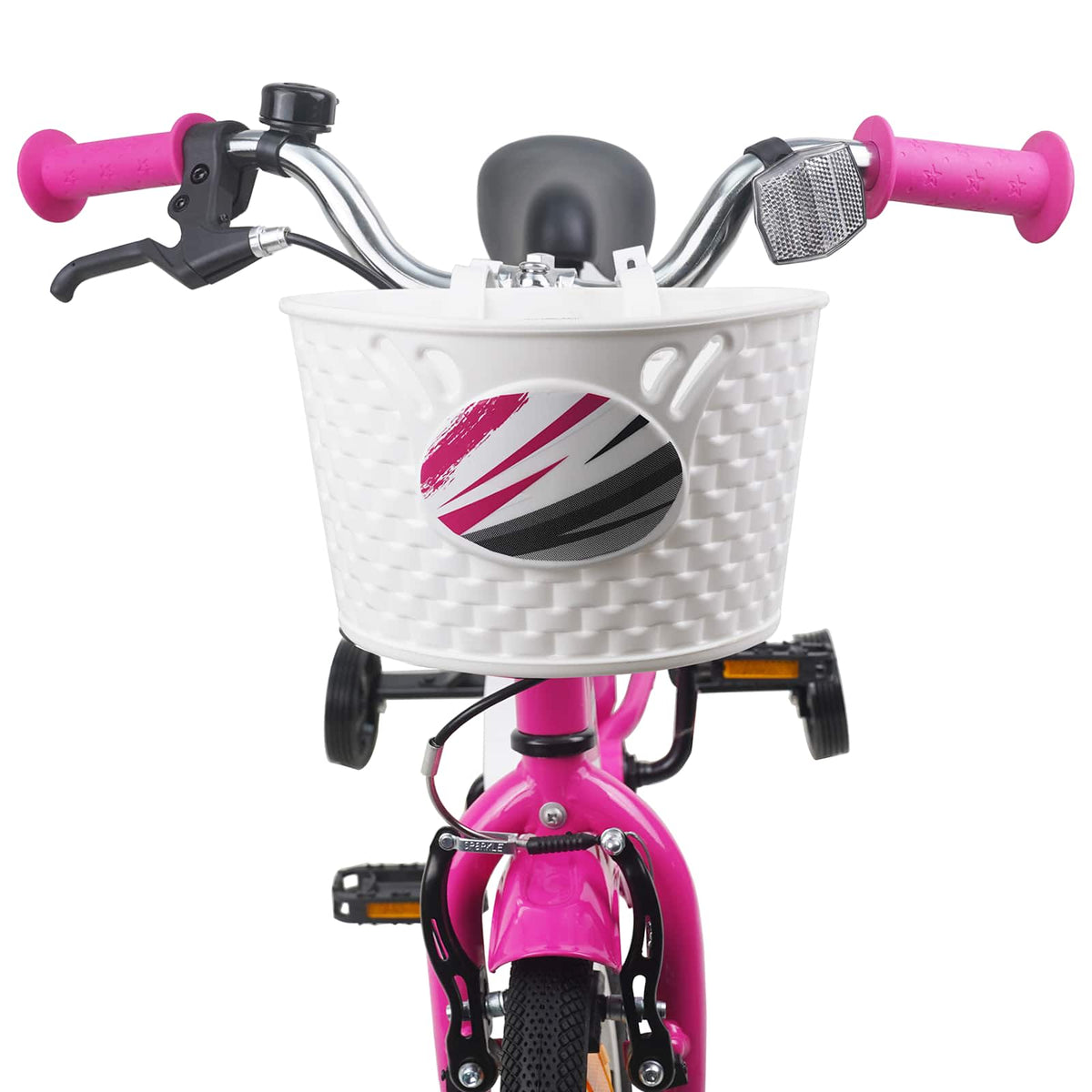 Bicicleta Infantil 12 Polegadas para 2-4 anos Rosa Escuro — foto 5