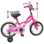 Bicicleta Infantil 12 Polegadas para 2-4 anos Rosa Escuro — foto 7