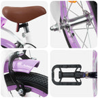 Bicicleta Infantil 12 Polegadas para 2-4 anos Roxo — foto 4