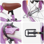 Bicicleta Infantil 12 Polegadas para 2-4 anos Roxo — foto 4