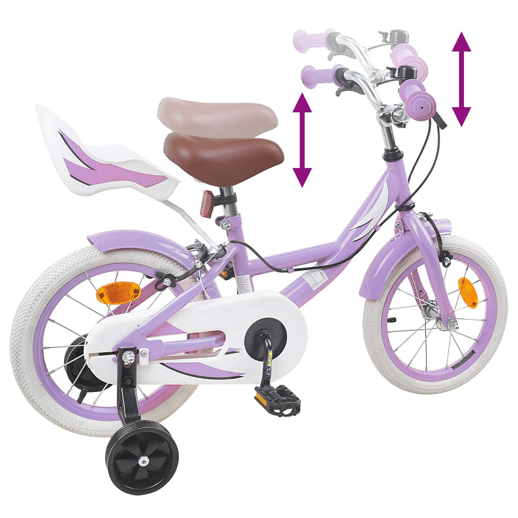 Bicicleta Infantil 12 Polegadas para 2-4 anos Roxo — foto 7