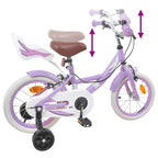 Bicicleta Infantil 12 Polegadas para 2-4 anos Roxo — foto 7