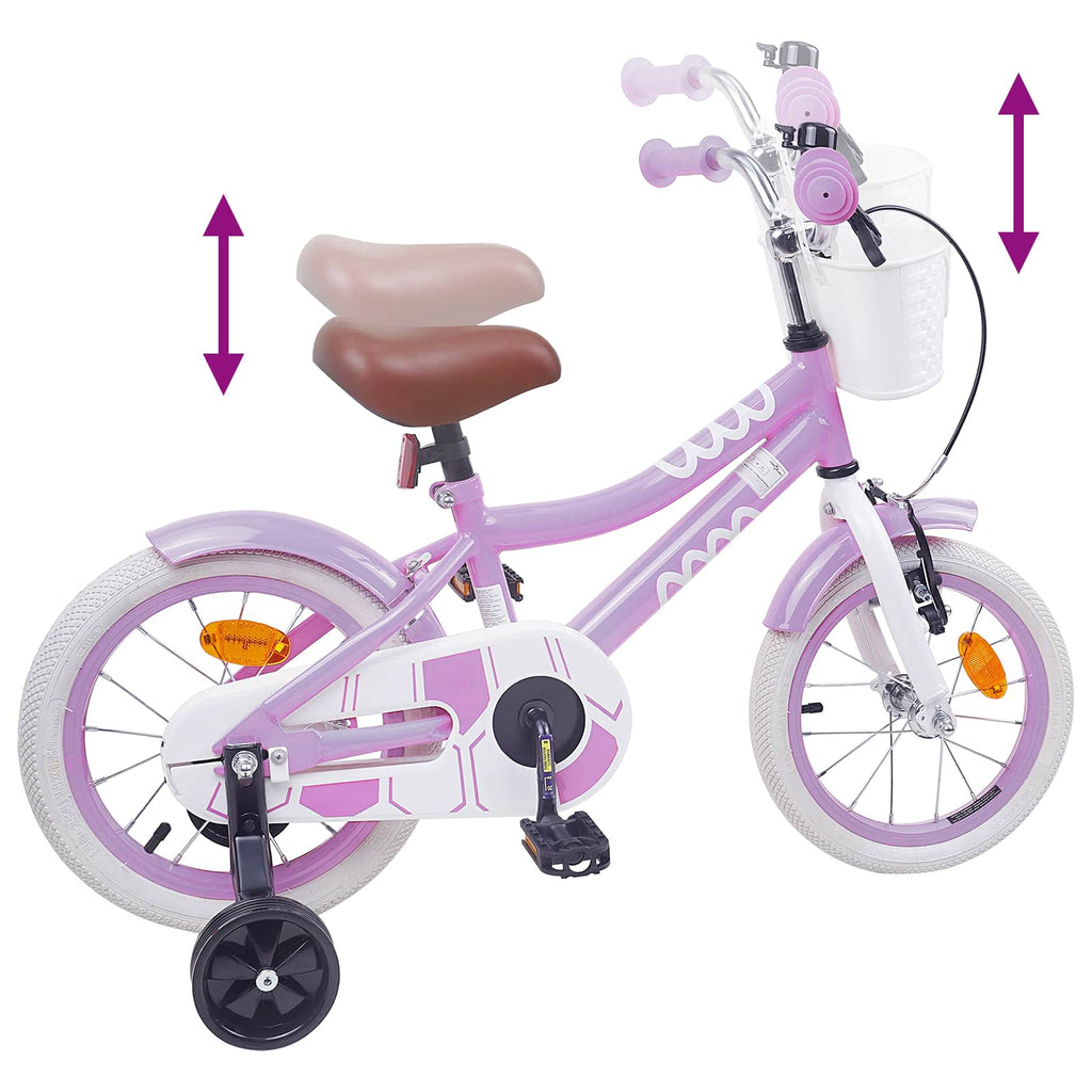 Bicicleta Infantil 12 Polegadas para 2-4 anos Roxo — foto 7