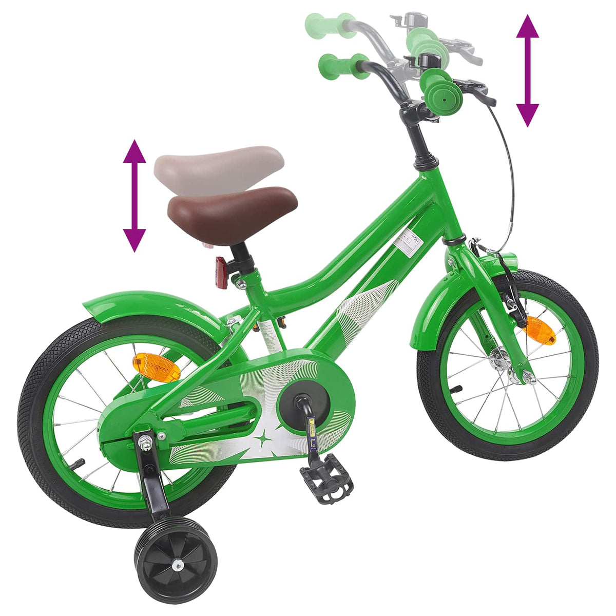 Bicicleta Infantil 12 Polegadas para 2-4 anos Verde — foto 7