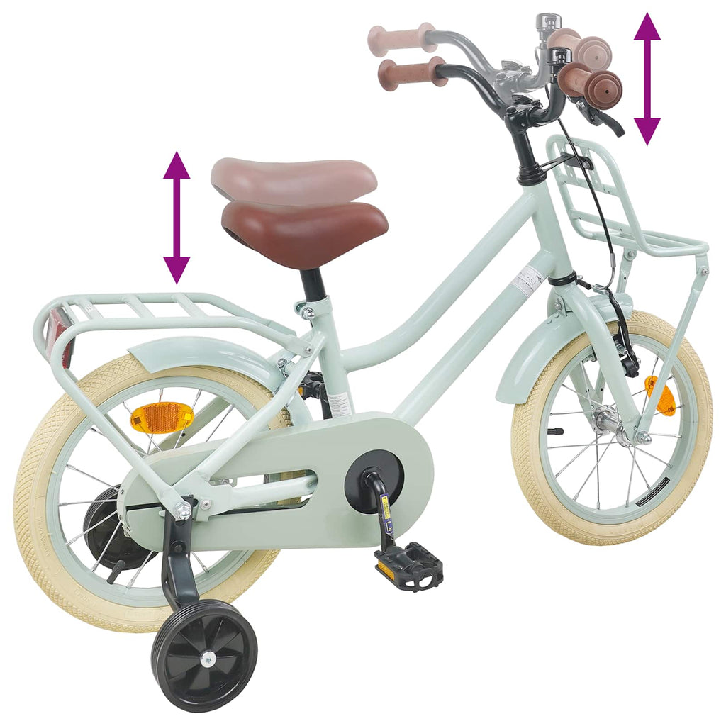Bicicleta Infantil 12 Polegadas para 2-4 anos Verde Claro — foto 7