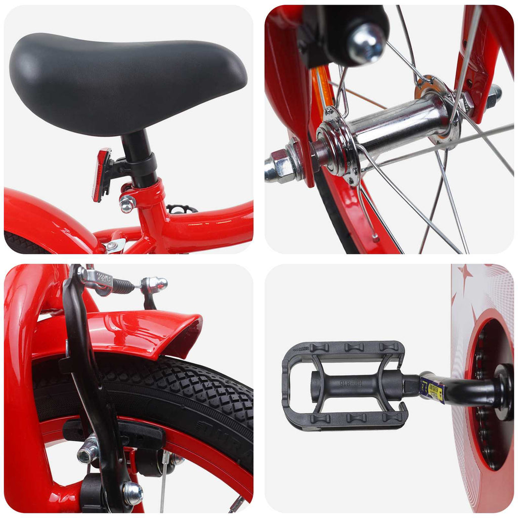 Bicicleta Infantil 12 Polegadas para 2-4 anos Vermelho — foto 4