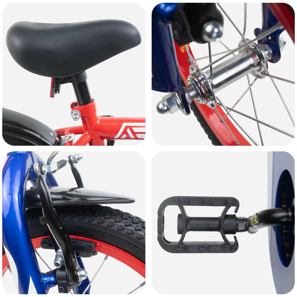 Bicicleta Infantil 12 Polegadas para 2-4 anos Vermelho — foto 4