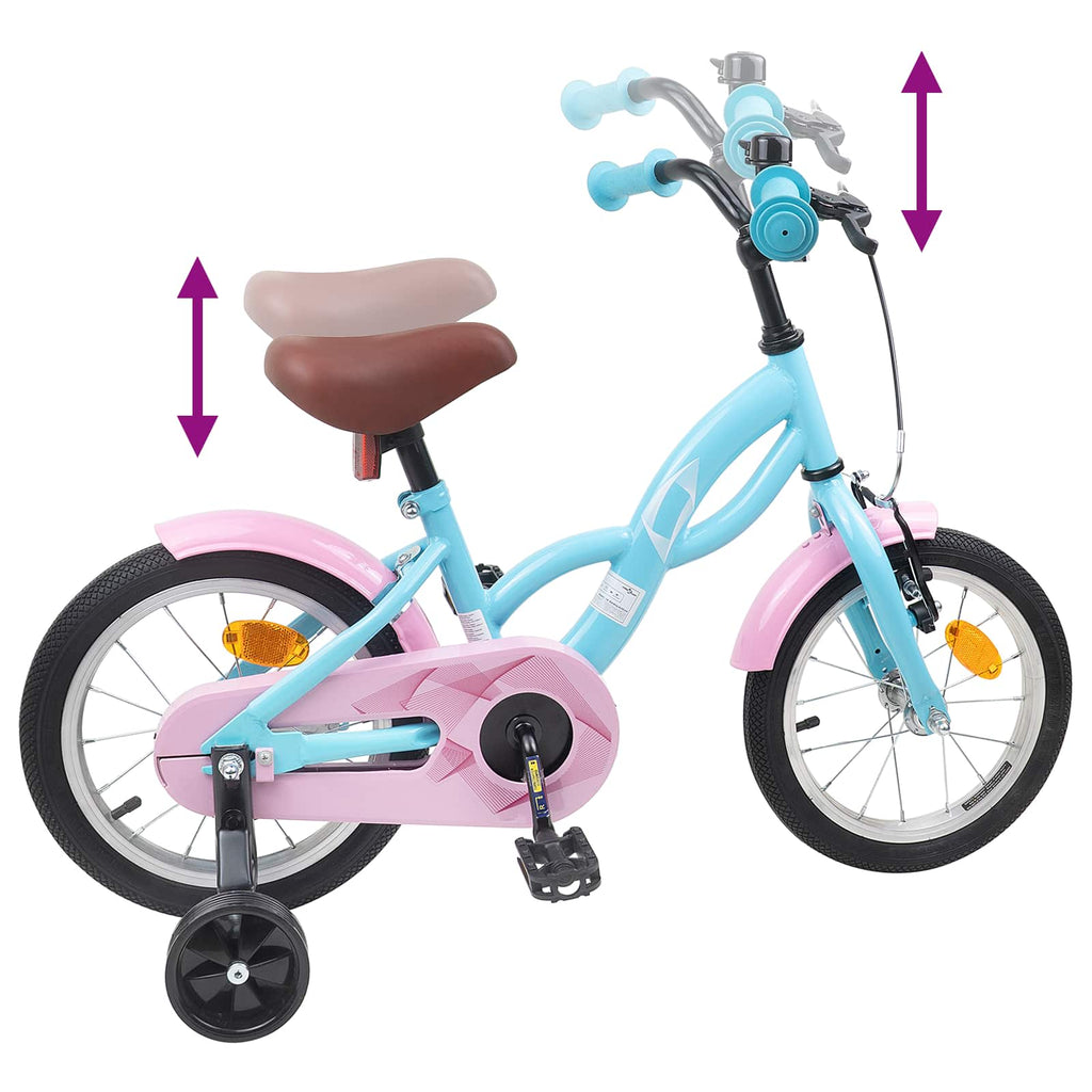 Bicicleta Infantil 14 Polegadas para 3-5 anos Azul-Claro — foto 7