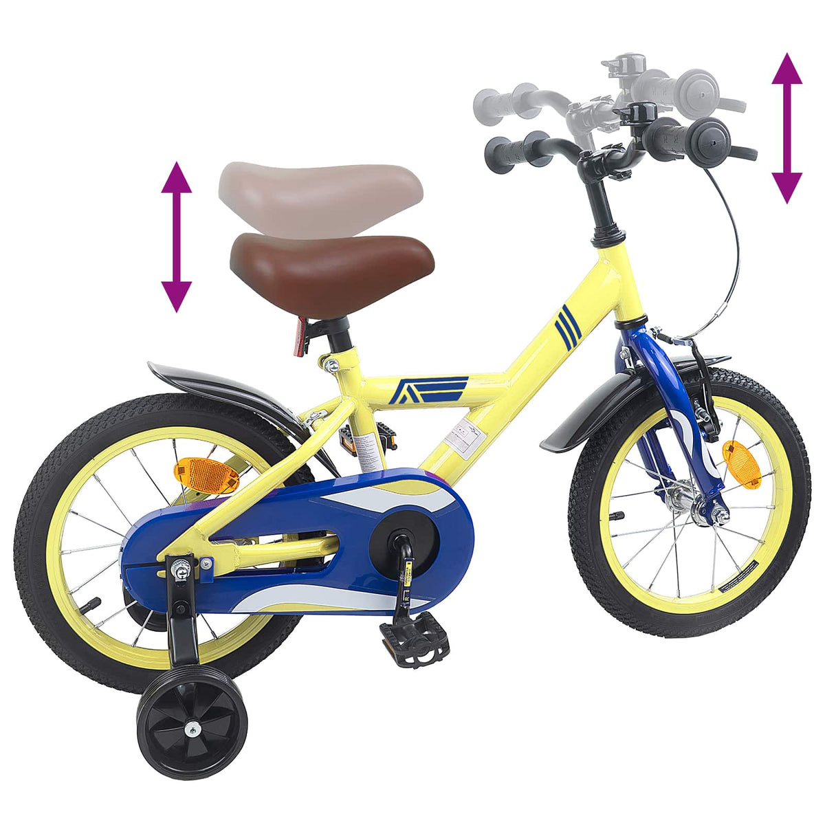 Bicicleta Infantil 14 Polegadas para 3 a 5 anos Amarelo — foto 7