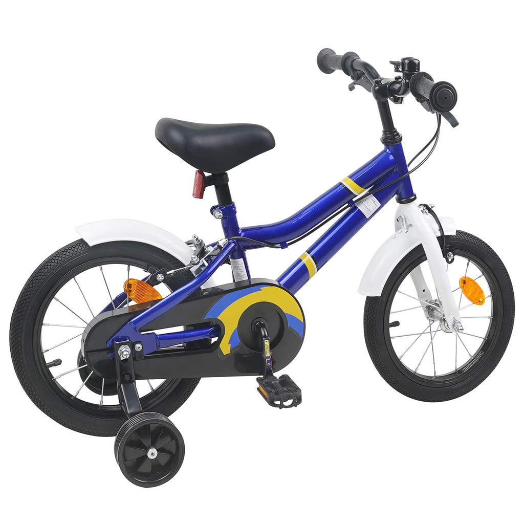 Bicicleta infantil 14 Polegadas para 3 a 5 anos Azul e Branco — foto 3