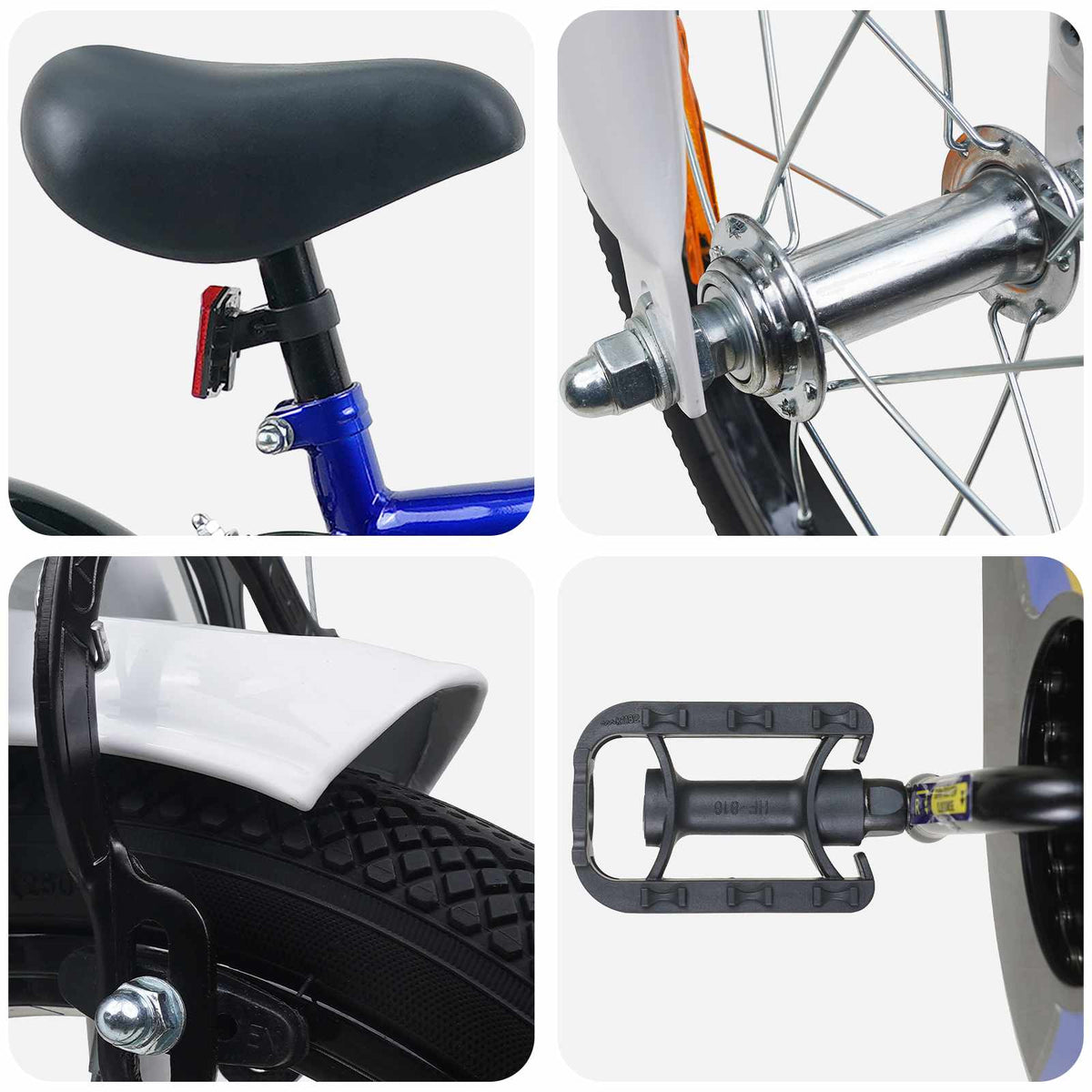 Bicicleta infantil 14 Polegadas para 3 a 5 anos Azul e Branco — foto 4