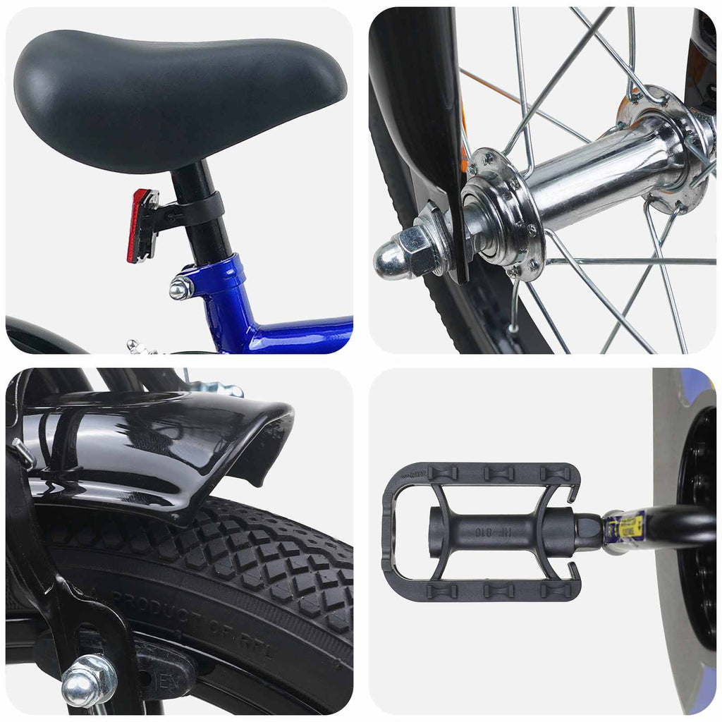 Bicicleta infantil 14 Polegadas para 3 a 5 anos Azul e Preto — foto 4