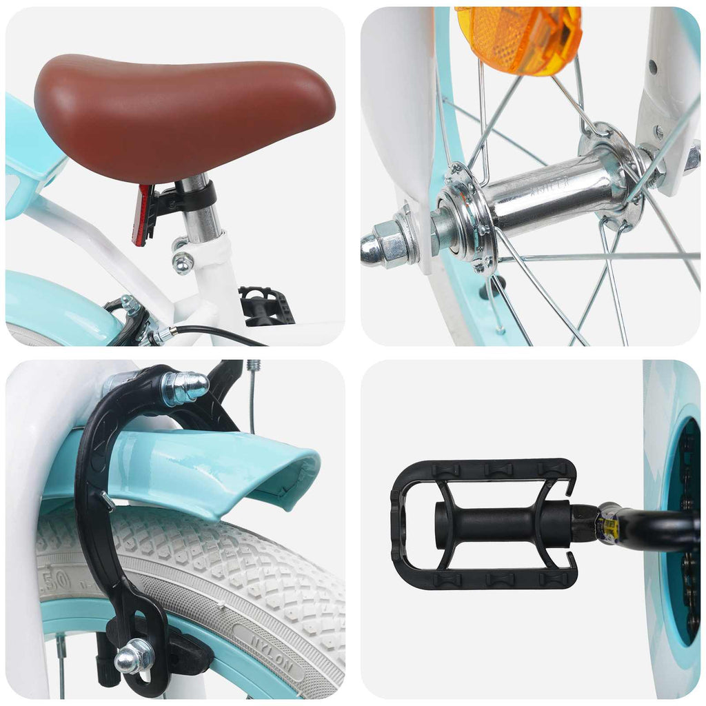 Bicicleta Infantil 14 Polegadas para 3 a 5 anos Branco — foto 4