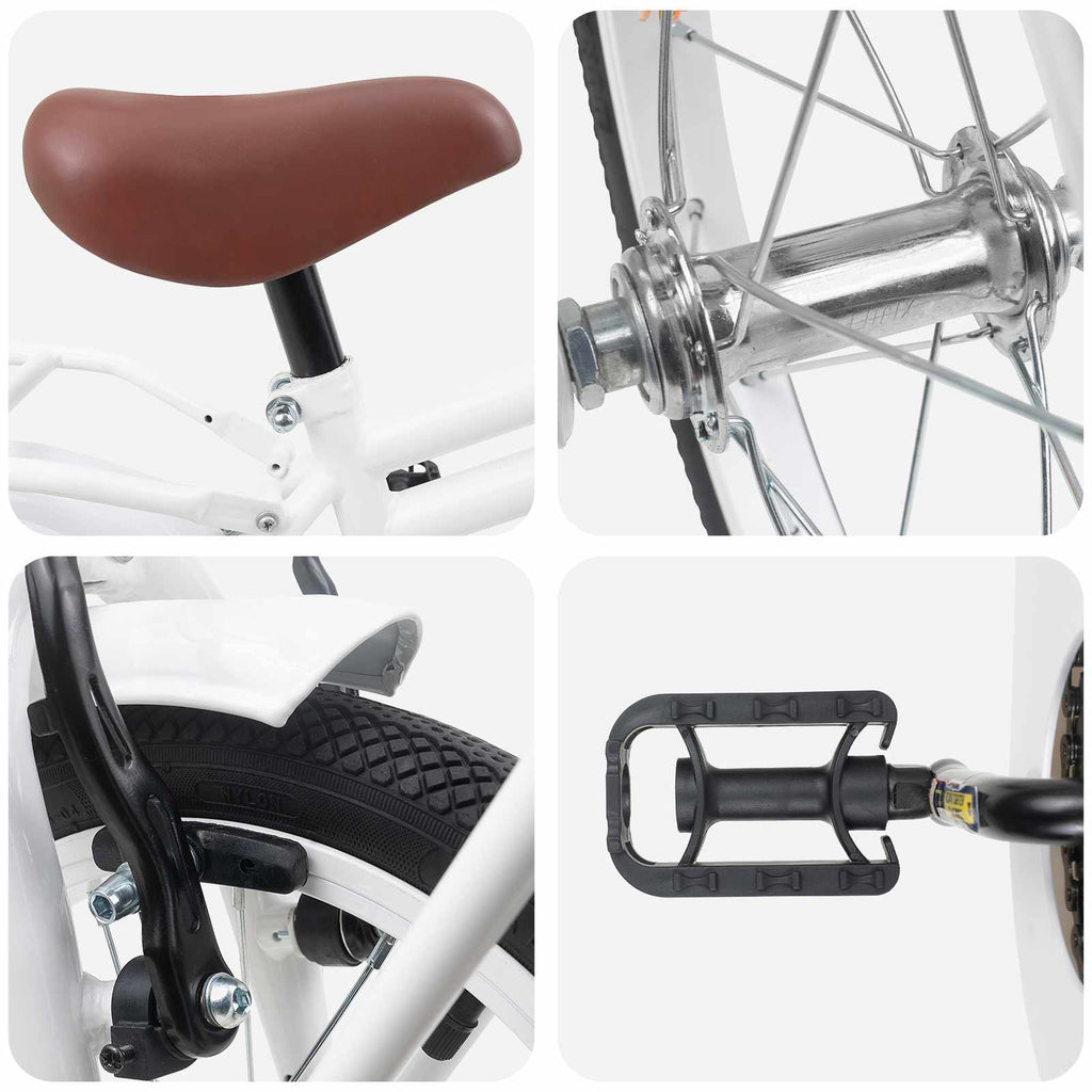 Bicicleta Infantil 14 Polegadas para 3 a 5 anos Branco — foto 4