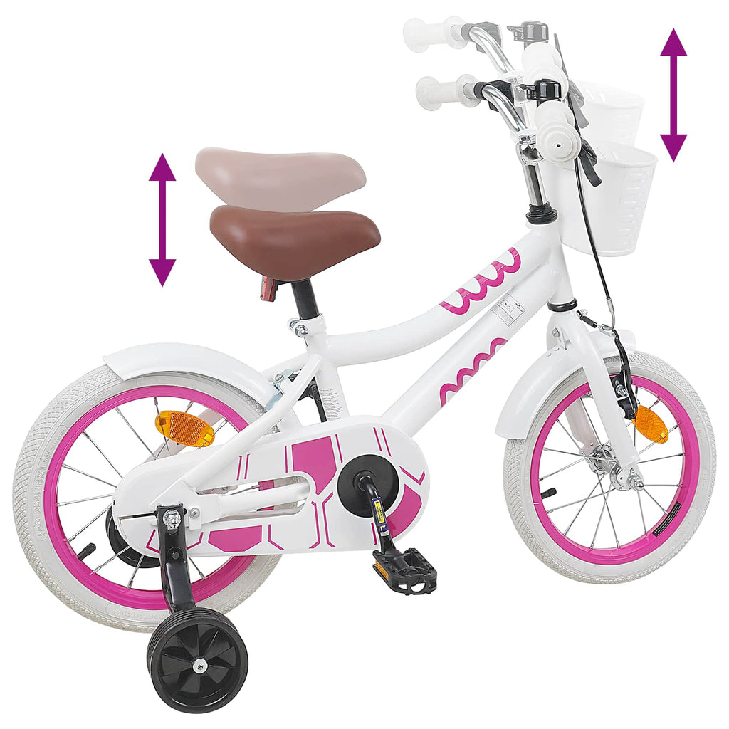 Bicicleta Infantil 14 Polegadas para 3 a 5 anos Branco — foto 7