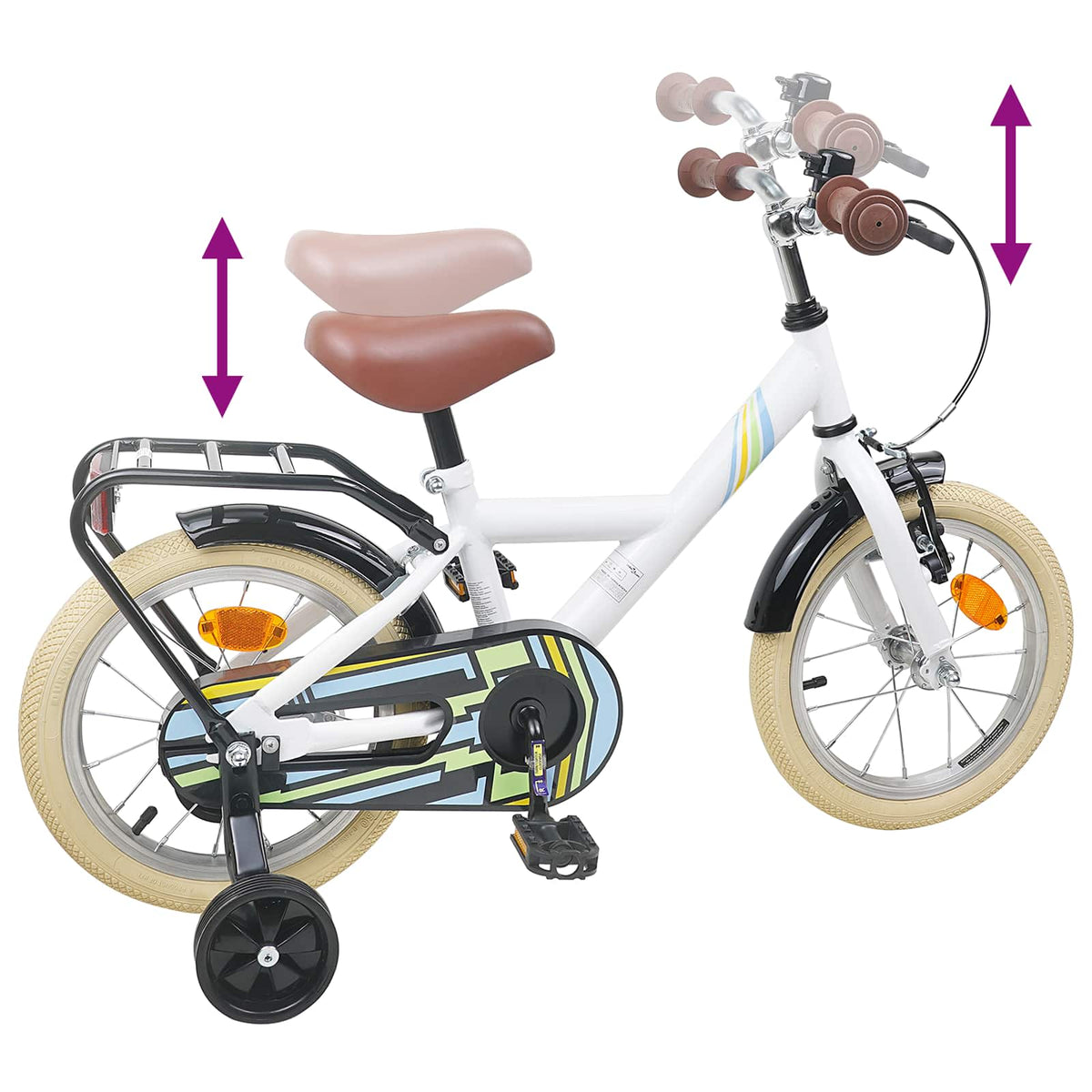 Bicicleta Infantil 14 Polegadas para 3 a 5 anos Branco — foto 7