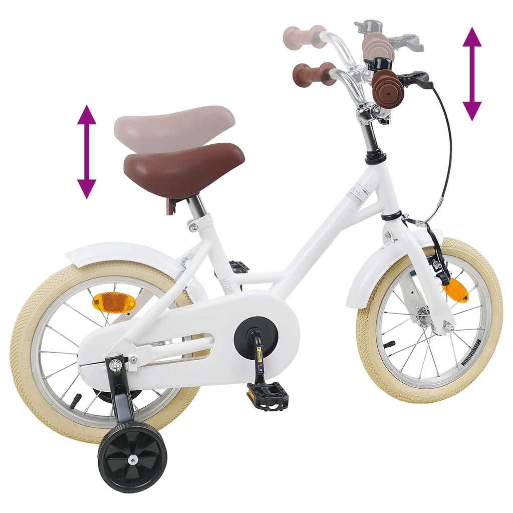 Bicicleta Infantil 14 Polegadas para 3 a 5 anos Branco — foto 7