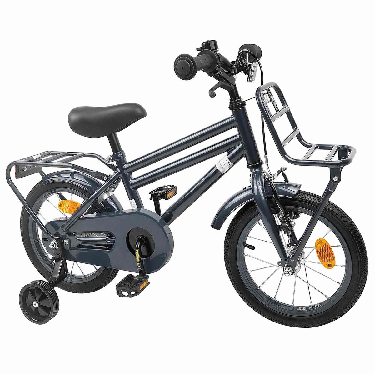 Bicicleta Infantil 14 Polegadas para 3 a 5 anos Cinzento-Escuro — foto 2