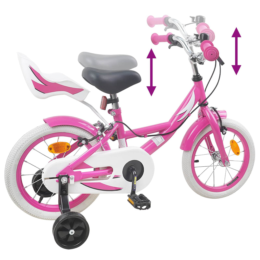 Bicicleta Infantil 14 Polegadas para 3 a 5 anos Rosa — foto 7