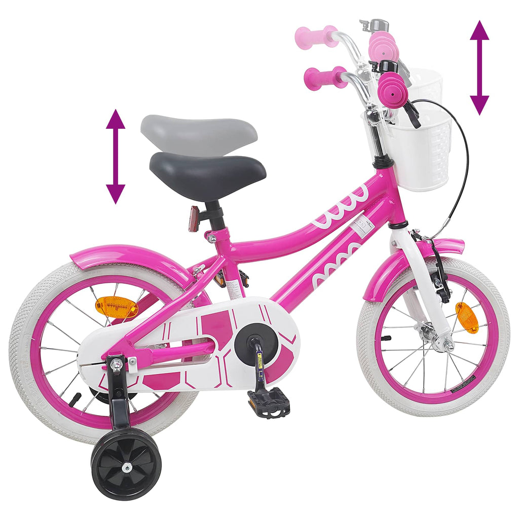 Bicicleta Infantil 14 Polegadas para 3 a 5 anos Rosa — foto 7