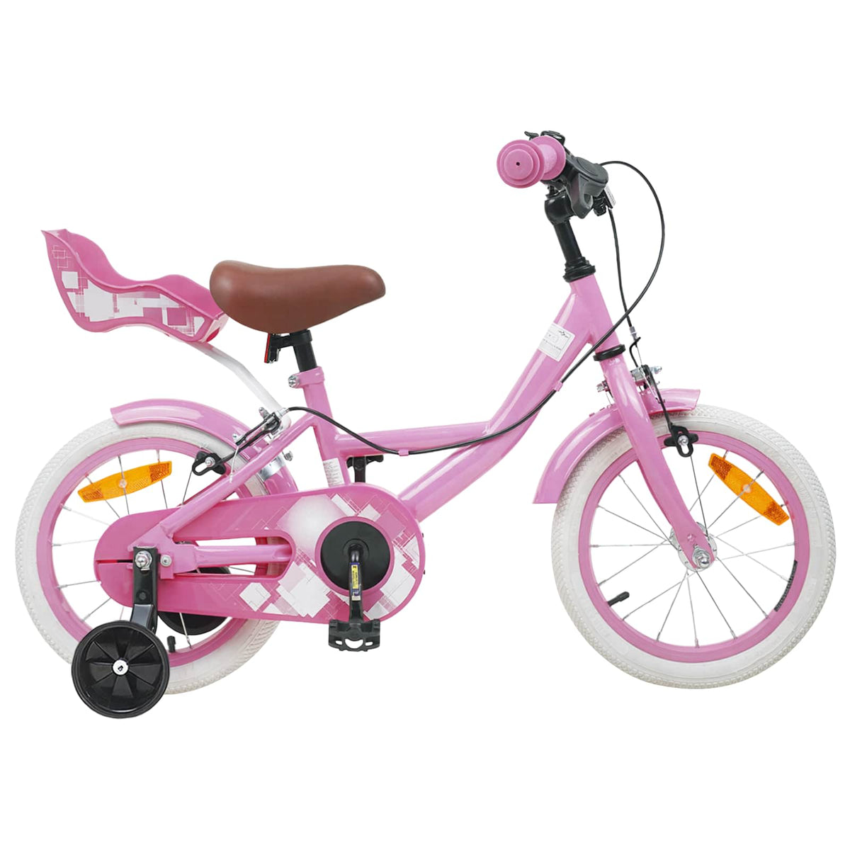 Bicicleta Infantil 14 Polegadas para 3 a 5 anos Rosa Claro — foto 1