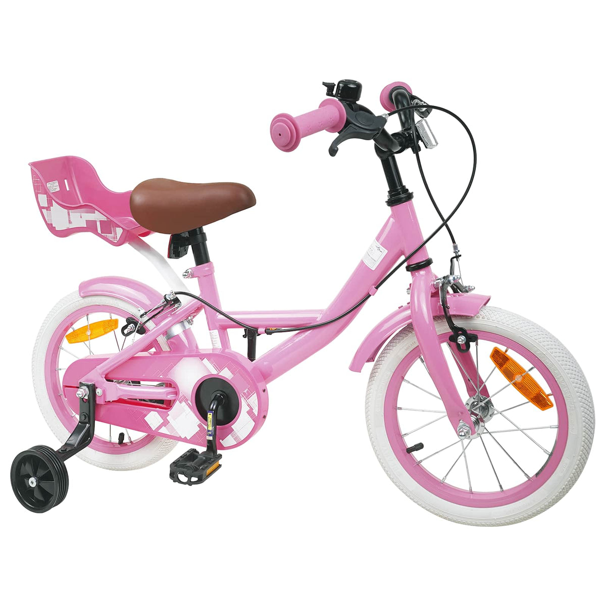 Bicicleta Infantil 14 Polegadas para 3 a 5 anos Rosa Claro — foto 2