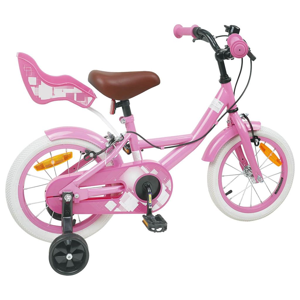 Bicicleta Infantil 14 Polegadas para 3 a 5 anos Rosa Claro — foto 3