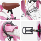 Bicicleta Infantil 14 Polegadas para 3 a 5 anos Rosa Claro — foto 4