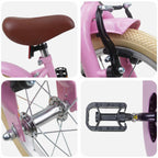Bicicleta Infantil 14 Polegadas para 3 a 5 anos Rosa Claro — foto 4
