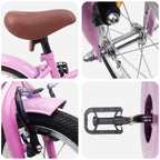 Bicicleta Infantil 14 Polegadas para 3 a 5 anos Rosa Claro — foto 4