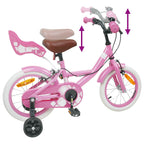 Bicicleta Infantil 14 Polegadas para 3 a 5 anos Rosa Claro — foto 7
