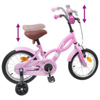 Bicicleta Infantil 14 Polegadas para 3 a 5 anos Rosa Claro — foto 7