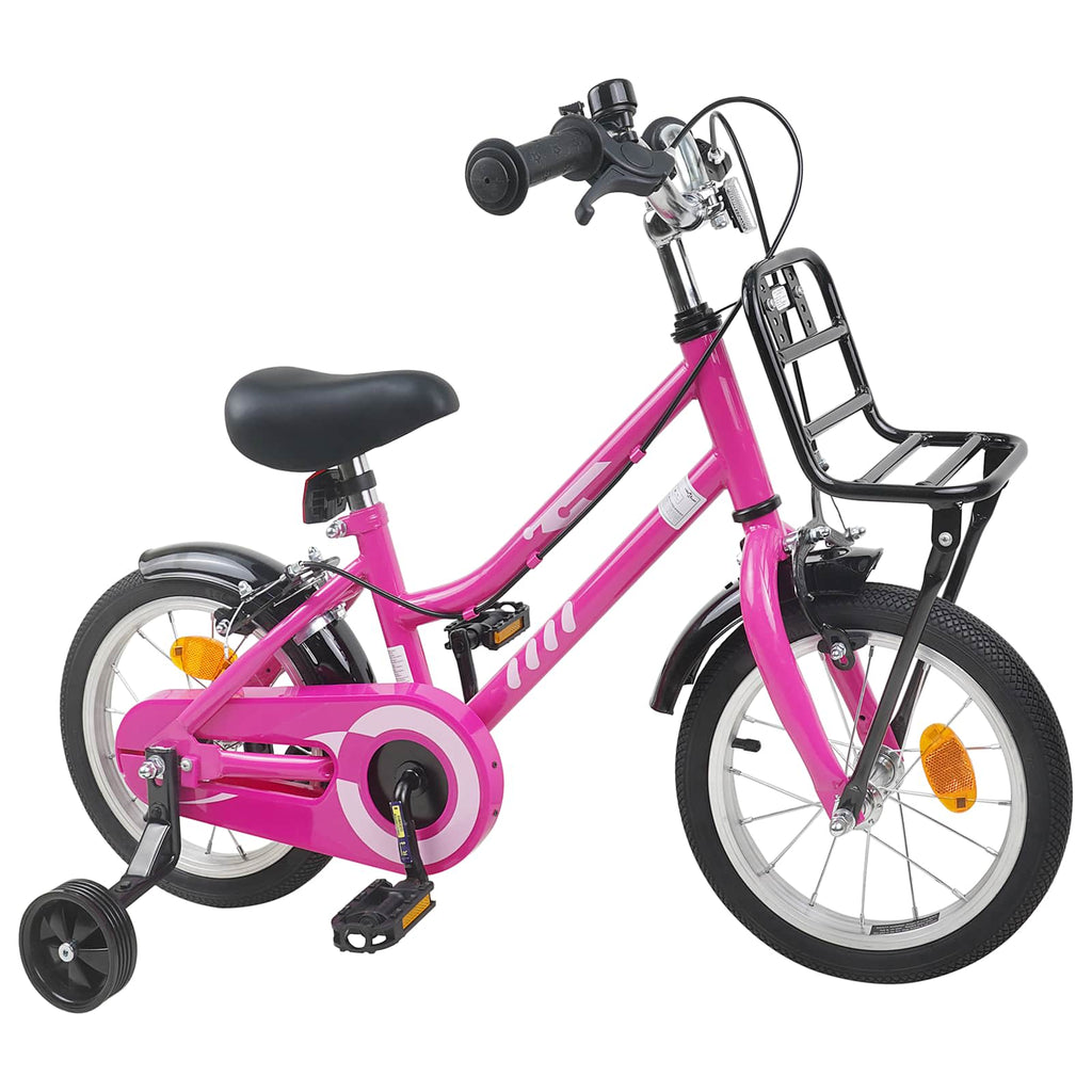 Bicicleta Infantil 14 Polegadas para 3 a 5 anos Rosa e Preto — foto 2