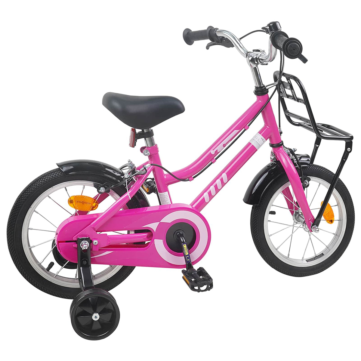 Bicicleta Infantil 14 Polegadas para 3 a 5 anos Rosa e Preto — foto 3
