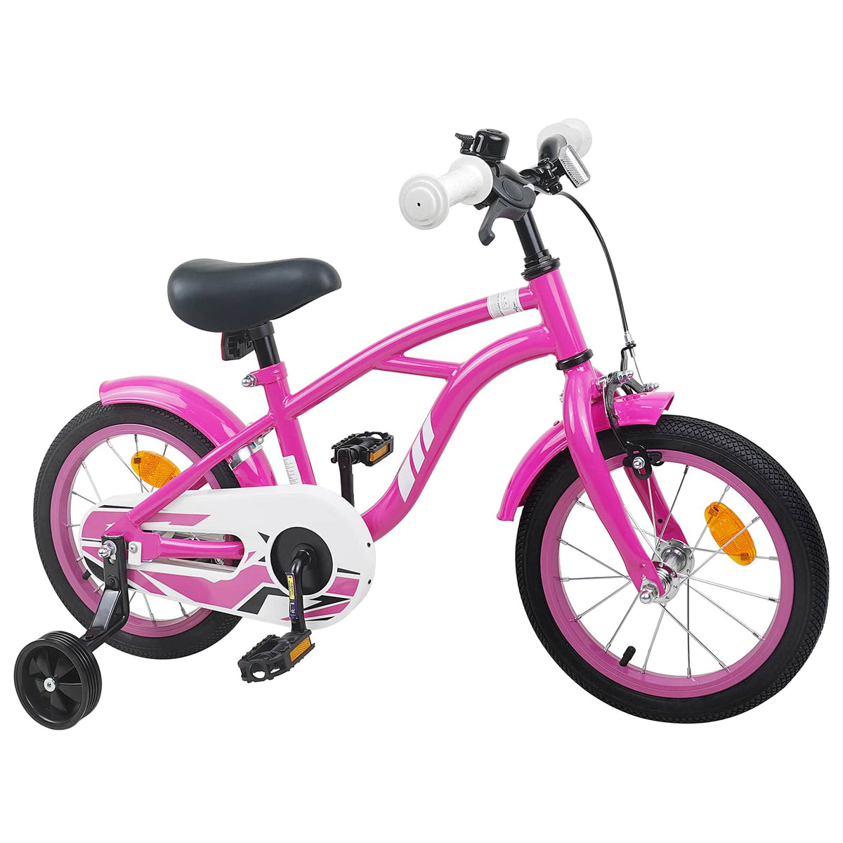 Bicicleta Infantil 14 Polegadas para 3 a 5 anos Rosa Escuro — foto 2