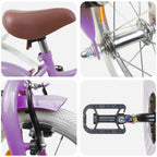 Bicicleta Infantil 14 Polegadas para 3 a 5 anos Roxo — foto 4