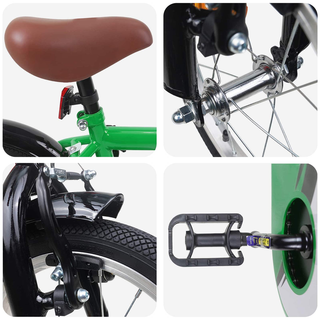 Bicicleta Infantil 14 Polegadas para 3 a 5 anos Verde — foto 4